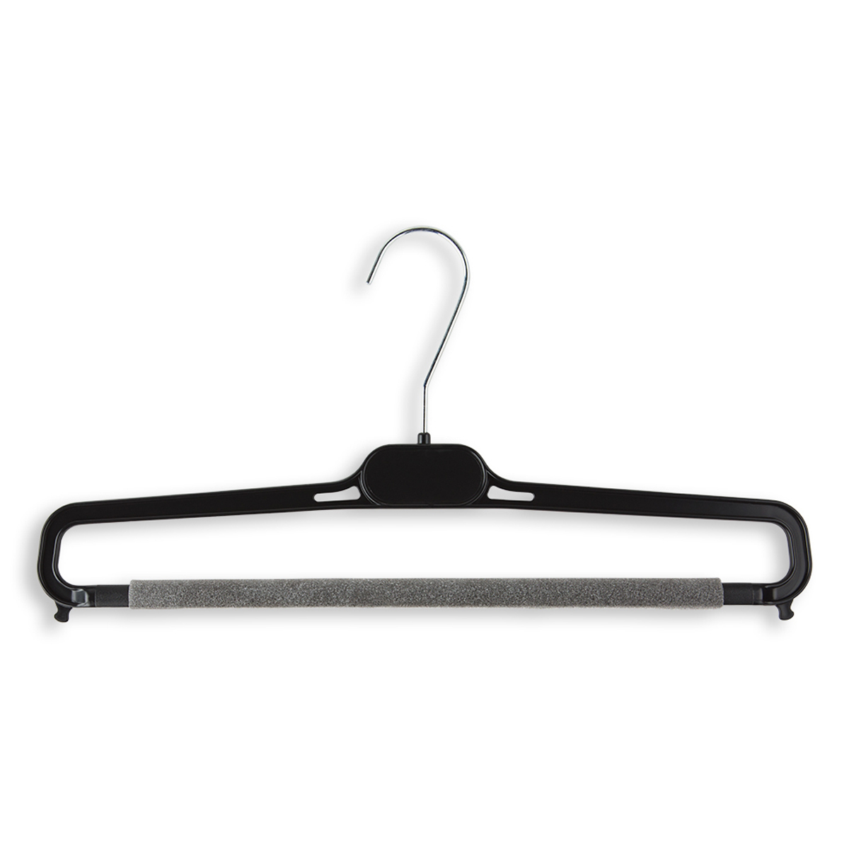 HANGERWORLD 20 Black 14inch Plastic All Purpose Coat Clothes Garment Pants Skirt Bar Hangers with Loop Hooks
