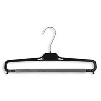 Pant/Skirt Plastic Hangers W/ Foam Covered Bar - 14" Length/ 4 1/4" Neck - 300/Box - Black