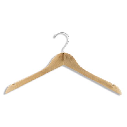 Wooden Hangers W/ Notches - 17 Length/ 4 1/4 Neck - 50/Pack - Cleaner's  Supply