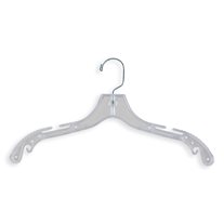 Bridal Heavy-Weight Hold Plastic Hangers - 17" Length/ 4 1/2" Neck - 100/Box - Clear