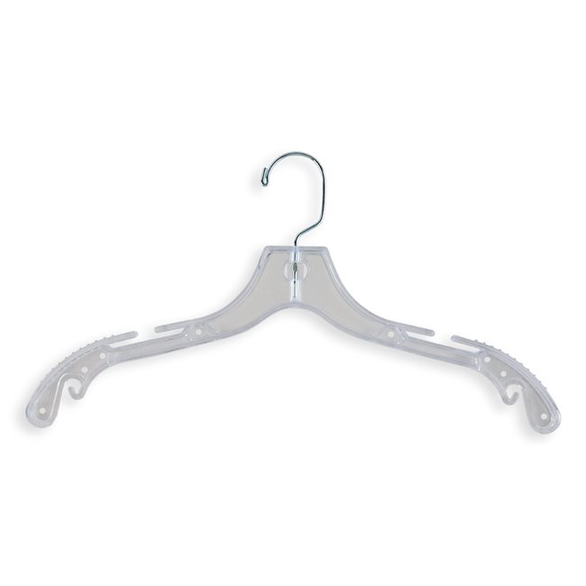 Bridal Heavy-Weight Hold Plastic Hangers - 17 Length/ 4 1/2 Neck -  100/Box - Cleaner's Supply