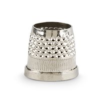 Solid Brass/Nickel Plated Open End Thimble - Size 5