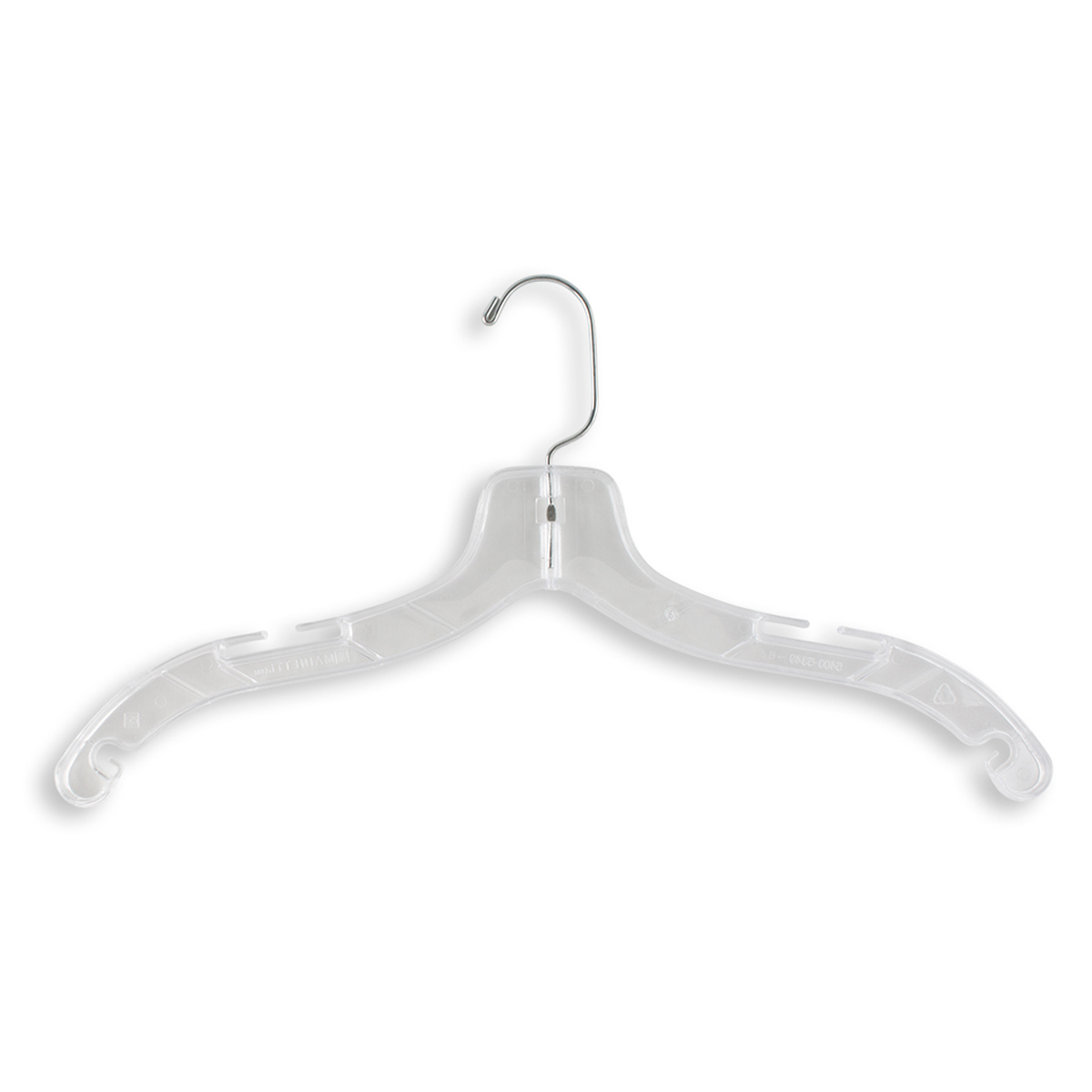 Plastic Dress Hangers - 17 Length/ 4 15/16 Neck - 100/Box - Clear -  Cleaner's Supply