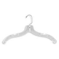 Plastic Dress Hangers - 17" Length/ 4 15/16" Neck - 100/Box - Clear