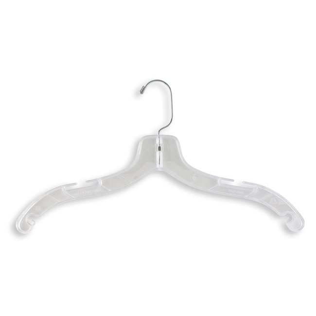 Plastic Suit Hangers - 17 Length/ 4 15/16 Neck - 100/Box - Clear