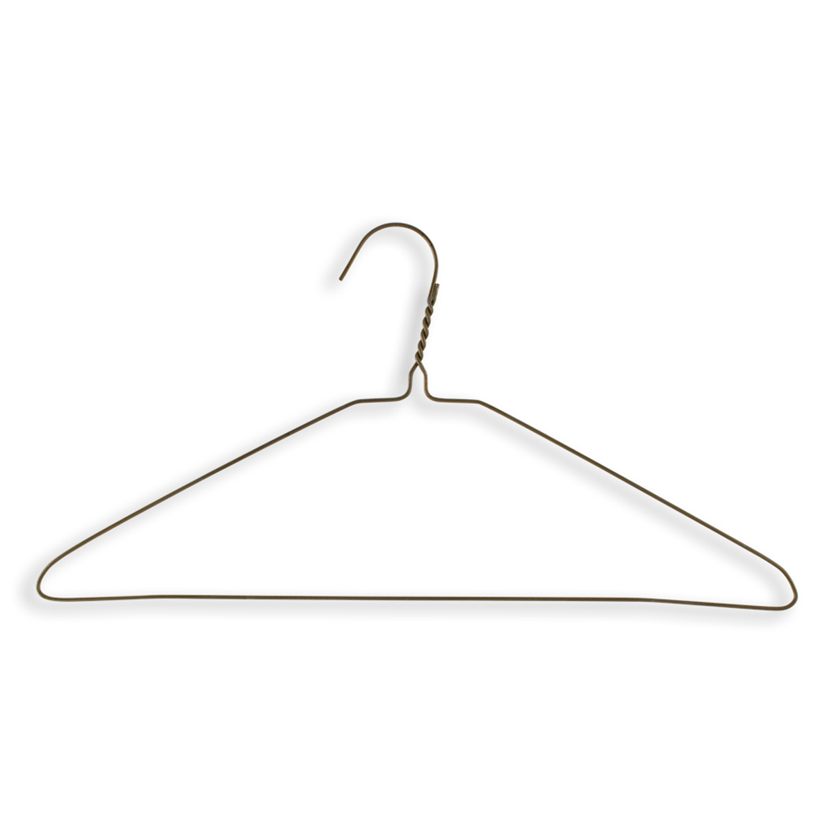 Commercial Grade Metal Suit Hangers - 16 Length/ 13 Gauge - 500/Box - Gold  - Cleaner's Supply