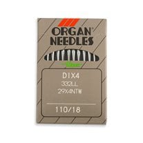 Organ Leather Point Straight Stitch Industrial Machine Needles - Size 18 - 29x4NTW, DIx4, 332LL - 10/Pack