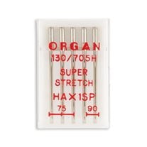 Organ Assorted Super Stretch Home Machine Needles - Size 11, Size 14 - 15x1, 130/705H, HAx1SP - 5/Pack