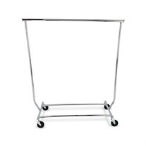 RACK FORCE Industrial Single Collapsible Rolling Rack - 48" x 22" x 67"