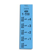 ClearType #1 Major Number Strip Book Tags - 6,000/Box - Blue