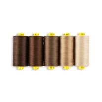 Gutermann Mara 100 All Purpose Thread Color Shades Pack - Tex 30 - 1,093 yds. - 5/Pack - Brown