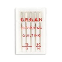 Organ Quilting Home Machine Needles - Size 11 & 14 - 15x1, 130/705H-QU - 5/Pack