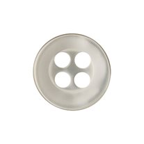 Designer Shirt Buttons - Wide Flat Edge Sleeve Shirt Buttons - 16L / 10mm - 1 Gross - Off White