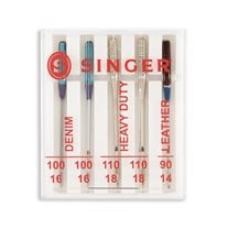 Singer Assorted Home Machine Needles - 100/16, 110/18, 90/14 - 5/Pack