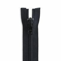 YKK #5 24" Nylon Coil Reversible Jacket Zipper - Black (580)