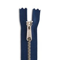 YKK #4.5 14" Nickel Long Pull Bag Zipper - Pennant Blue (919)