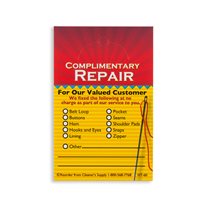 "Complimentary Repair (Check Box)" Premium Hanger Tags - 1,000/Box