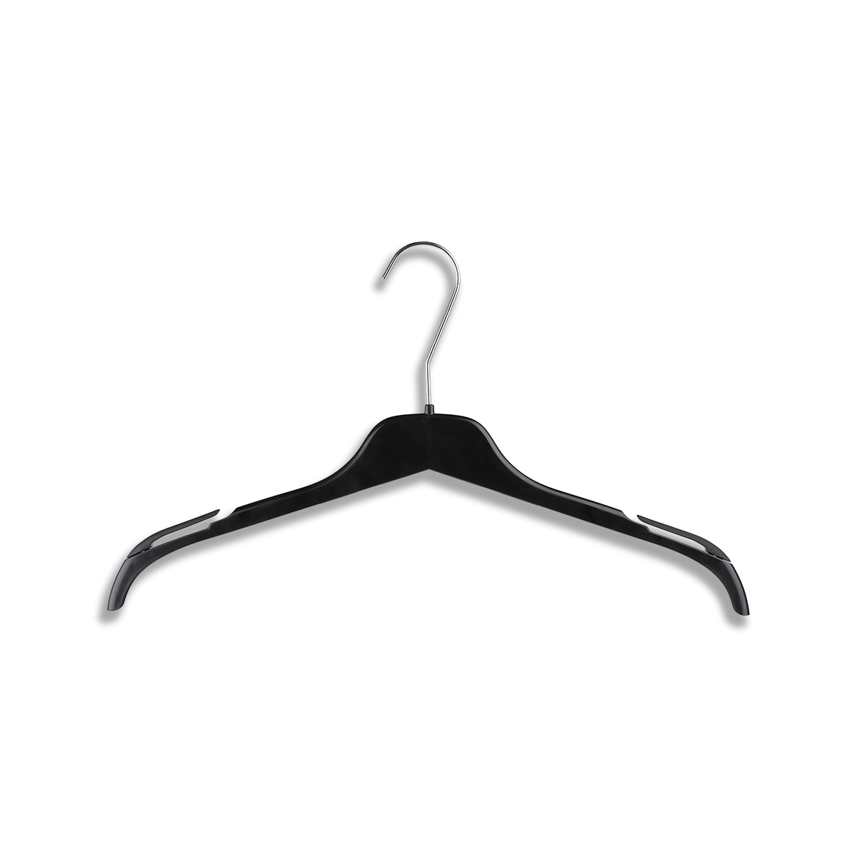 Quartet 20801 Heavy-Duty One-Piece Molded Plastic Hangers 16 3/4 inch Black 12/Pack