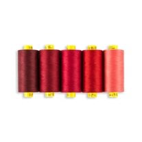 Gutermann Mara 100 All Purpose Thread Color Shades Pack - Tex 30 - 1,093 yds. - 5/Pack - Red