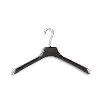 Jacket Plastic Hangers - 16" Length/ 2" Neck - 50/Box - Black