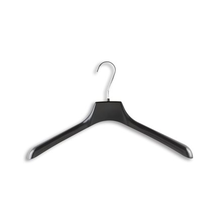Jacket Plastic Hangers - 16 Length/ 2 Neck - 50/Box - Black