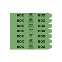 "Box" Buttonhole Tags - 3 1/4" x 7/16" - 7,000/Box