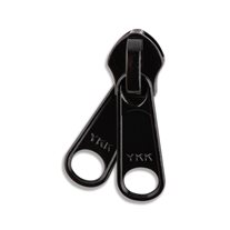 YKK #10 Nylon Coil Reversible Long Pull Bag Zipper Sliders - 2/Pack - Black (580)