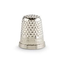 Nickel Plated Brass Closed End Thimble - Size 5
