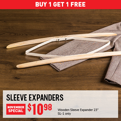 Buy 1 get 1 free sleeve expanders November Special $10.98 Wooden sleeve expander 23" S-1 only