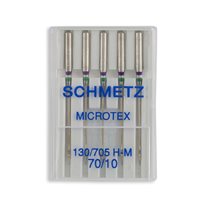 Schmetz Microtex Sharp Sewing Machine Needles- Size 10 - 15x1, 130/705 H-M - 5/Pack