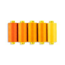 Gutermann Mara 100 All Purpose Thread Color Shades Pack - Tex 30 - 1,093 yds. - 5/Pack - Orange