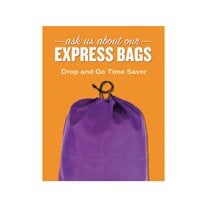 "Ask Us About Our Express Bags" Poster - 28" x 22"