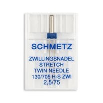 Schmetz Stretch Ball Point Twin Home Machine Needles - Size 25 - 130/705 H-S ZWI - 1/Pack