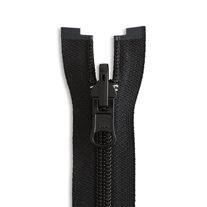 YKK #8 24" Nylon Coil Reversible Jacket Zipper - Black (580)