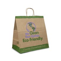 eco2go "Eco-Friendly" Kraft Paper Shirt Carrying Bags - 14" x 14 1/2" x 8" - 200/Box