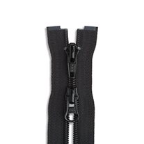 YKK #5 18" Nylon Coil Two-Way Jacket Zipper - Black (580)