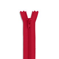 YKK #3 10" Nylon Coil Non-Separating Pant / Skirt / Dress / Bag / Upholstery Zipper - Red Hot Pink (003)