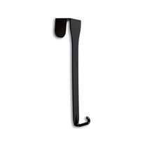 Plastic Door Hanger Hooks - 12" x 2" - 10/Pack - Black
