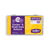 Cleaner's Supply Docker & Khaki Style Mixed Fancy Buttons Tray - 432/Tray