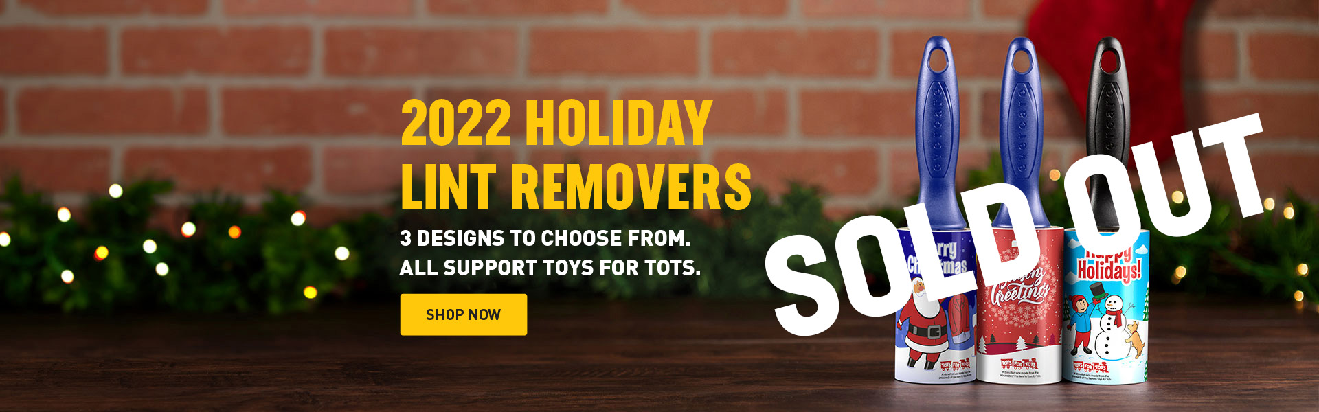 2022 Holiday Lint Removers | 2022 Holiday Lint Rollers | Cleaner's Supply Toys for Tots Lint Rollers