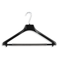 Plastic Suit Hangers W/ Foam Covered Bar - 18" Length/ 4 1/4" Neck - 50/Box - Black